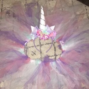 Unicorn headband w/ tutu